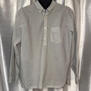 American Eagle Outfitters NWT Men’s XXL Black White Checkered 1/2 Button Shirt